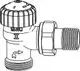 Thermostat-Ventilunterteil in kompaktem Design, mit abgerundeter Oberseite und Außengewinde. Teil von IMI Hydronic Engineering-Produkten zur Heizungsregulierung.